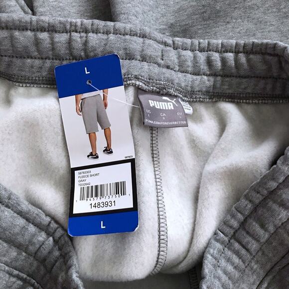 Puma NWT Performance Gray Sweat Shorts Men L - Picture 8 of 10